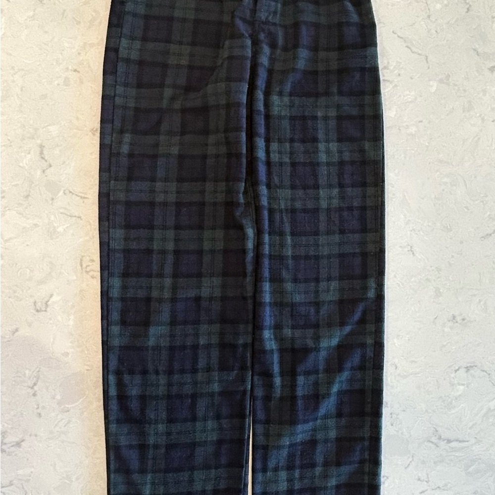 Brandy Melville Blue and Green Plaid Pants